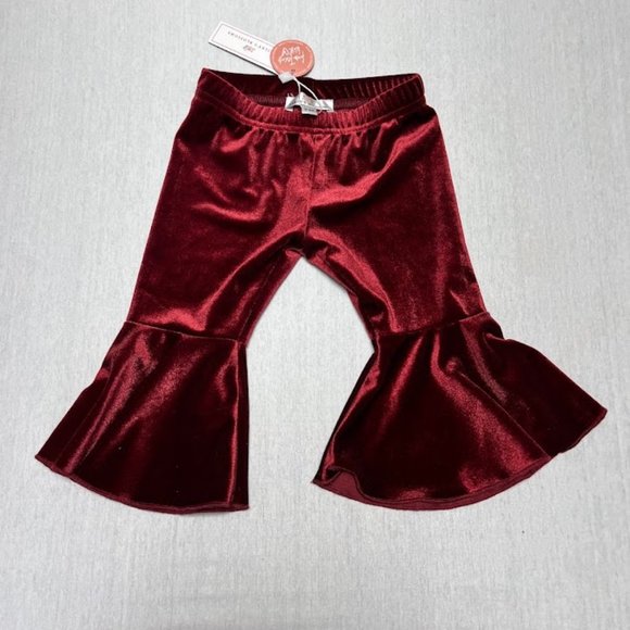 Baileys Blossoms Velvet Flare Pants - Picture 1 of 2